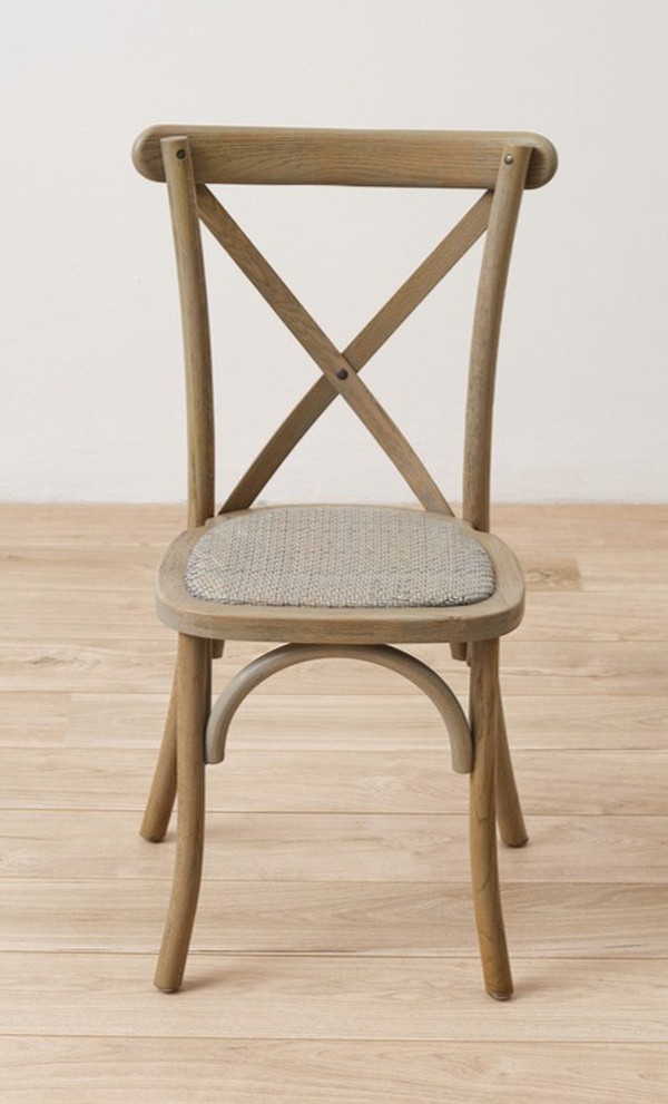 New Grey Cross Back Chairs