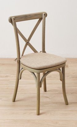 Grey Oak Cross Back Chairs For Sale