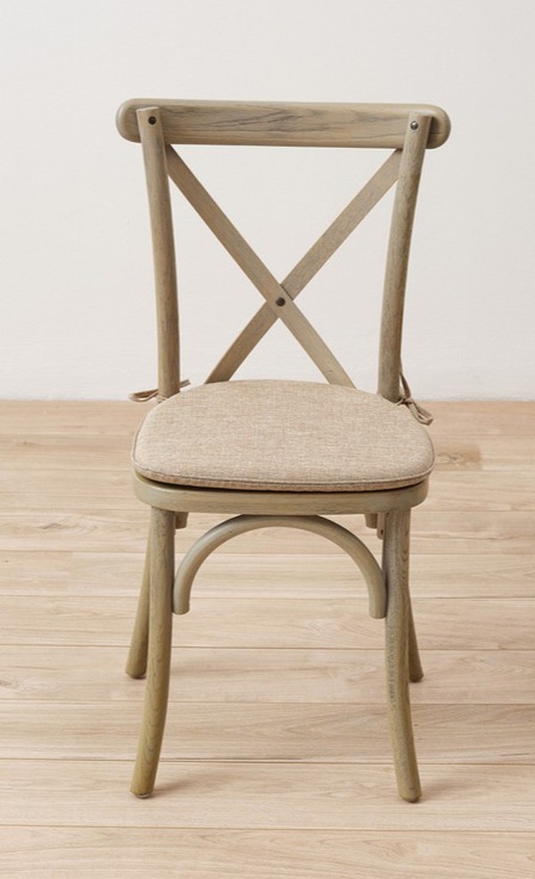 Grey Oak Cross Back Chairs