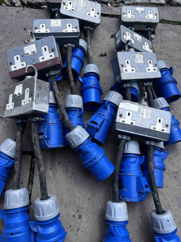 Secondhand 13 amp Double Metal Sockets 32 amp In/Out For Sale