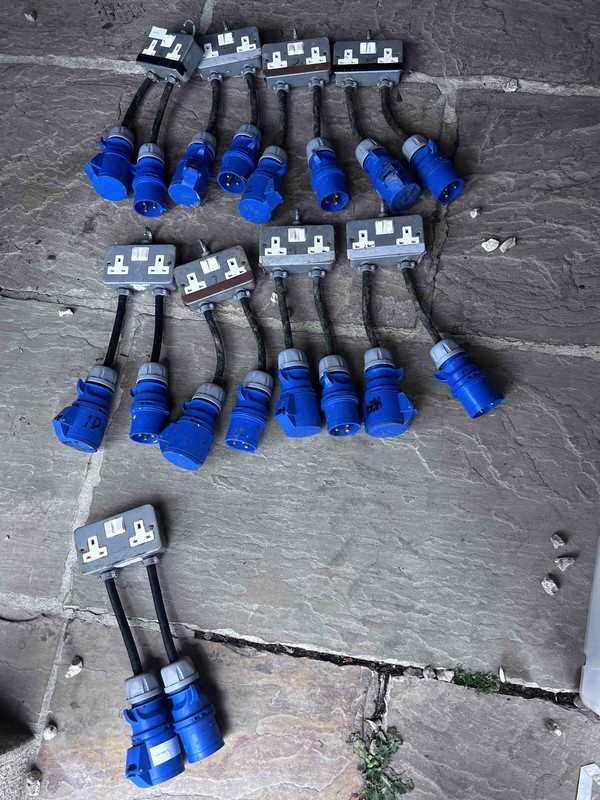 Secondhand 13 amp Double Metal Sockets 32 amp In/Out For Sale