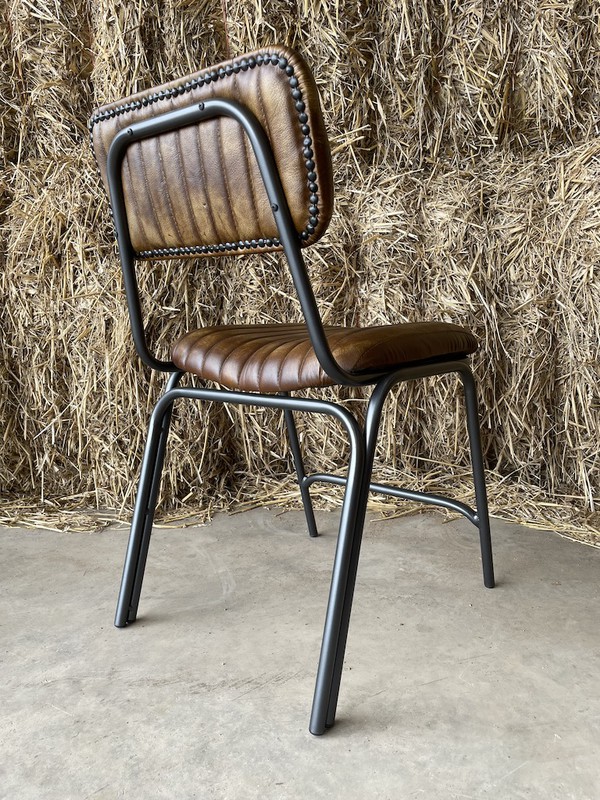 Retro Tan Leather Chair