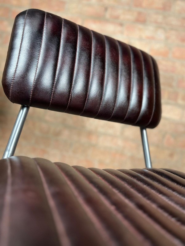 Brown Industrial Vintage 100% Leather Chair