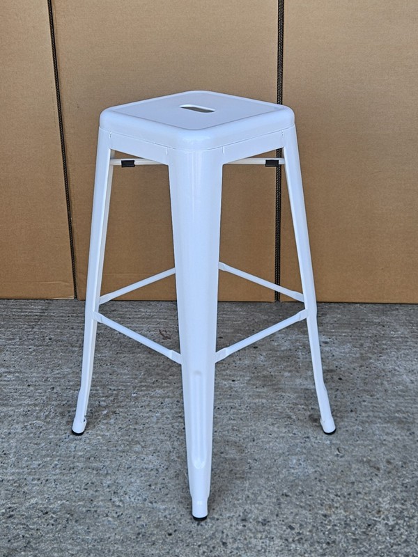 5x White Tolix Style Bar Stools