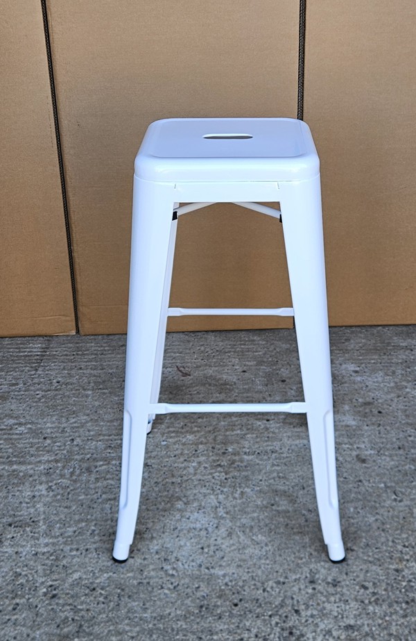White Metal Bar Stools