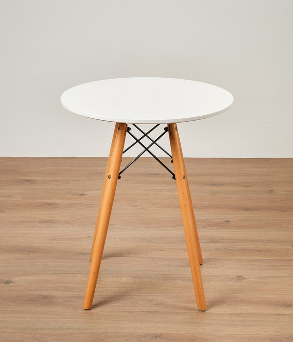 Small White Wooden round drinks table