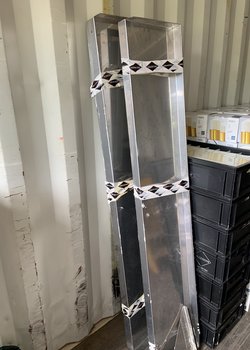 Secondhand 6ft Long x 1ft Wide S/S Shelving Unit x 5 Shelves For Sale