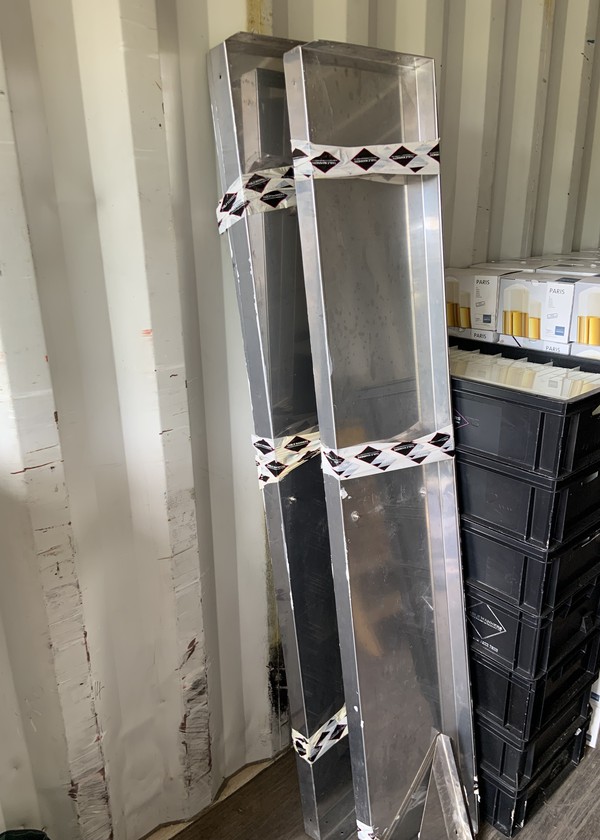 Secondhand 6ft Long x 1ft Wide S/S Shelving Unit x 5 Shelves For Sale