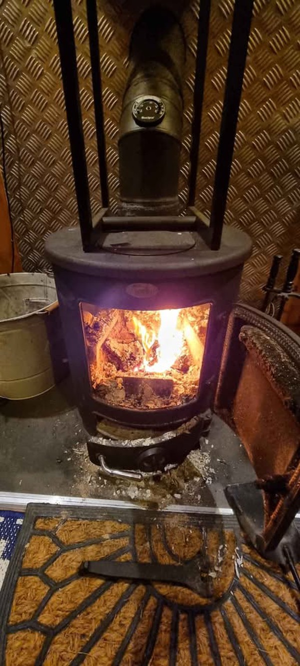 Shepard Hut Glamping Off Grid with wood fired stove