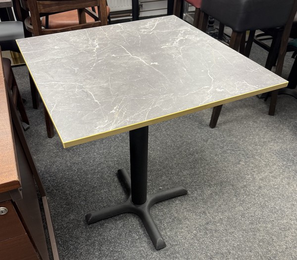 marble effect square table