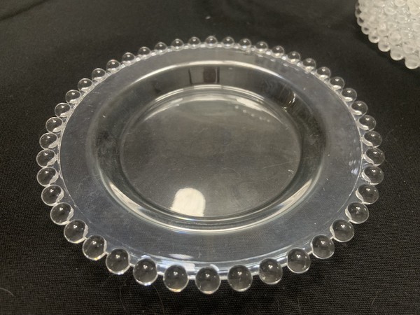 clear glass plates with beaded edge