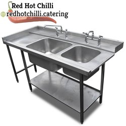 1.76m Stainless Steel Double Bowl Sink
