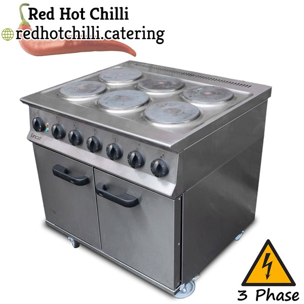 Six plate electric range cooker