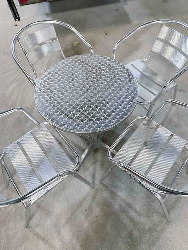Aluminium bistro chairs
