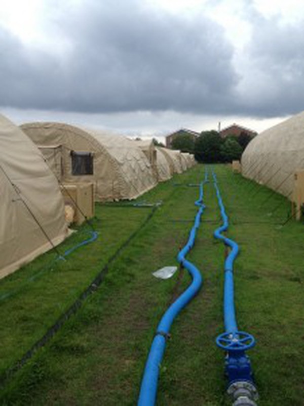 Military tent camp