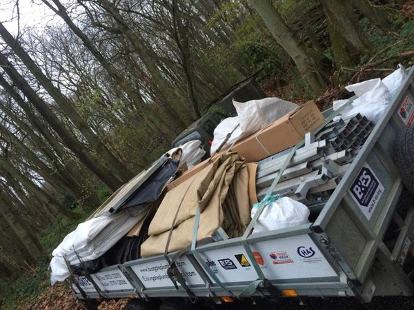 Storage tent transported in a trailer