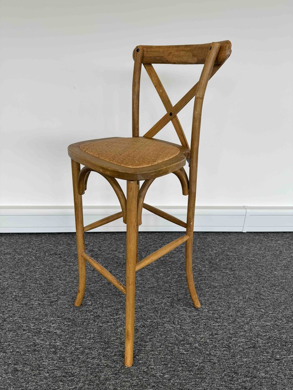Cross back high bar stools for sale