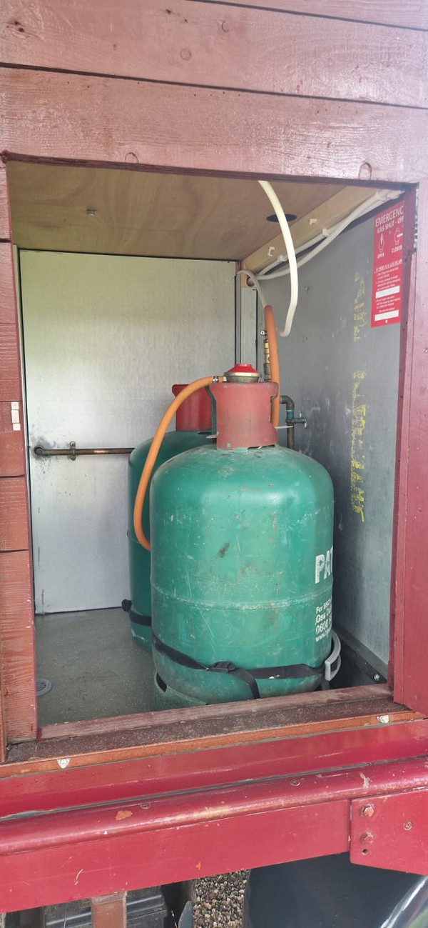 Pizza van gas bottles