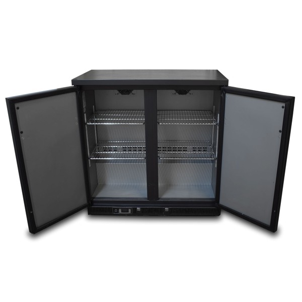 Solid door bottle fridge