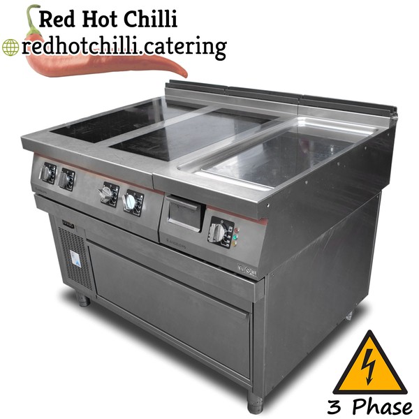 Angelo Po Induction Hob, Flat Top Griddle and Refrigerated Drawer