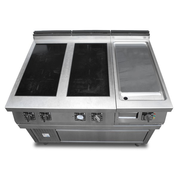 Angelo Po Induction Hob, Flat Top Griddle and Refrigerated Drawer