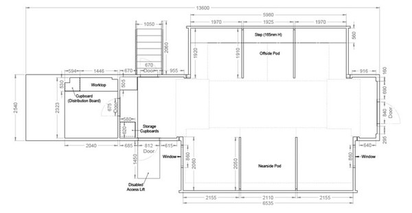 13.6m Healthcare trailer second hand