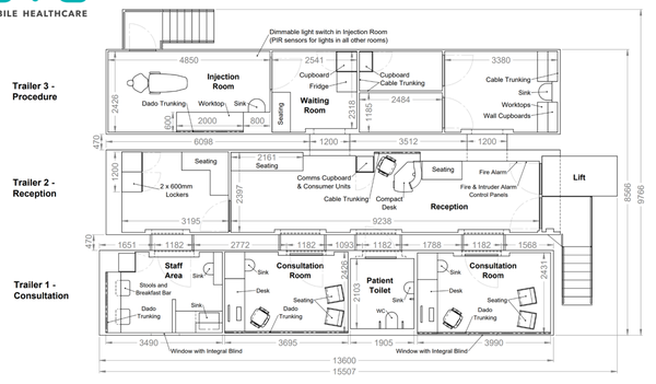 Medical trailer plan