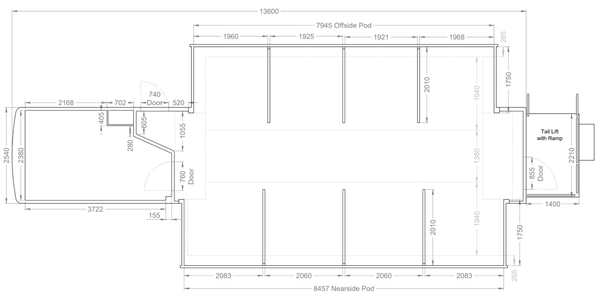Hospital / Medical trailer plan