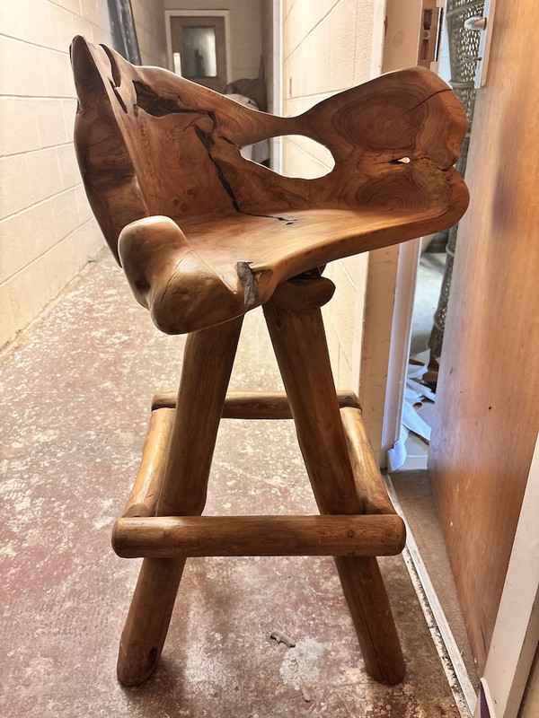 teak swivel stools