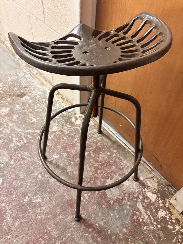 reclaimed tractor swivel stools