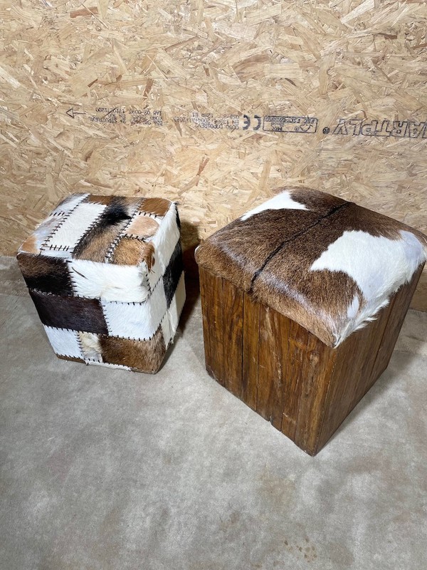 cube cow hide seats