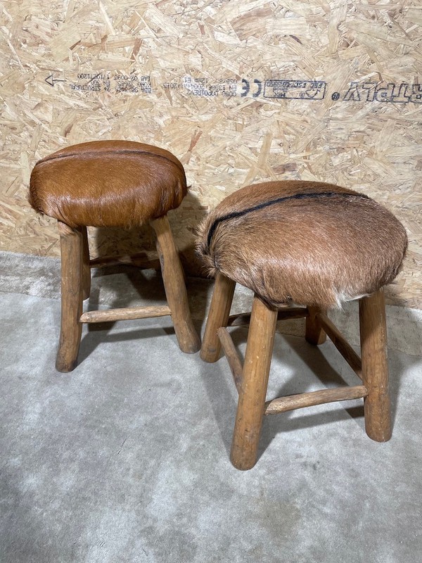cow hide stools