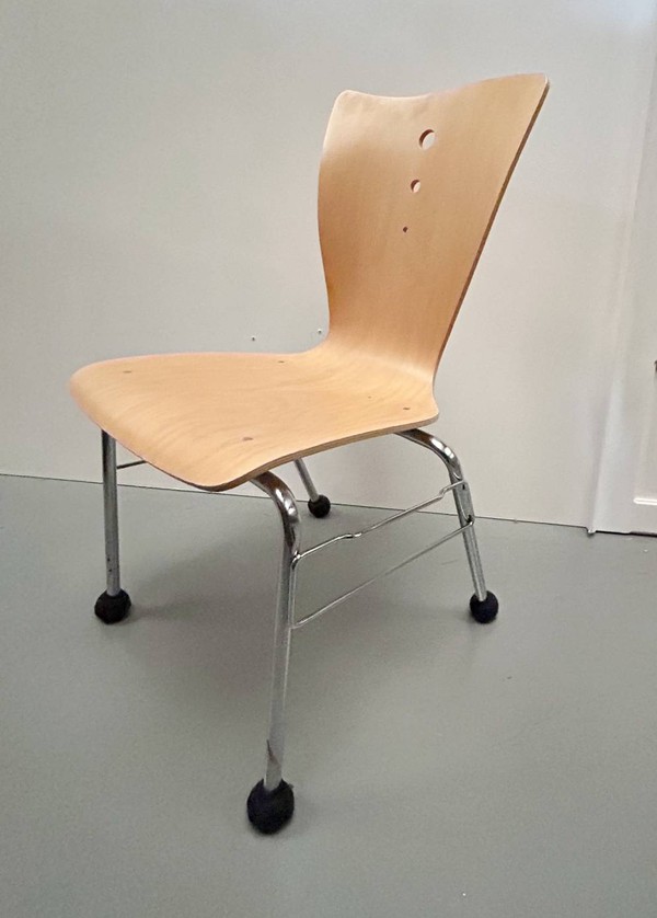 Stacking plywood chairs for sale