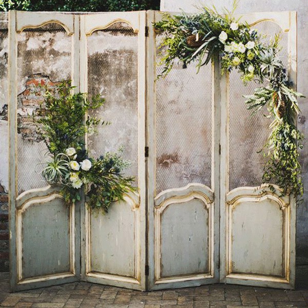 Vintage Folding Screen Divider