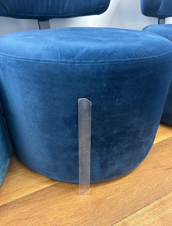Blue Velvet Chairs For Sale