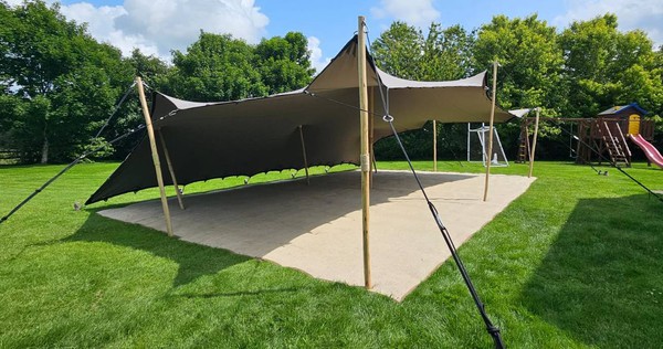 10m x 7.5m Stretch Tent Taupe Colour