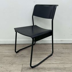 Black stacking chairs for sale