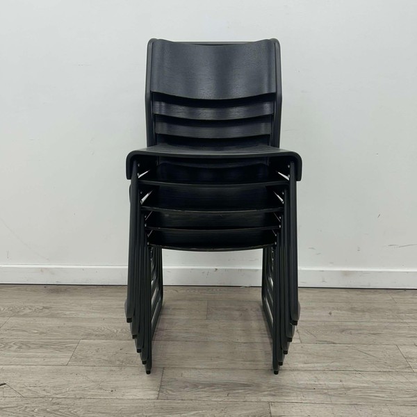 Black Canteen Chair that stack