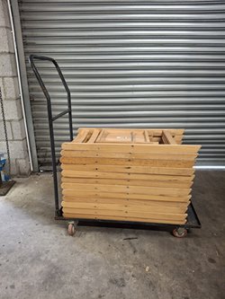 Secondhand Ex Hire Folding Chair Trolly for 40 Chairs For Sale
