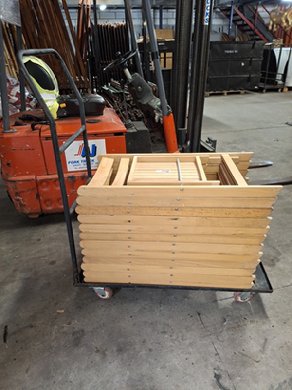 Secondhand Ex Hire Folding Chair Trolly for 40 Chairs For Sale