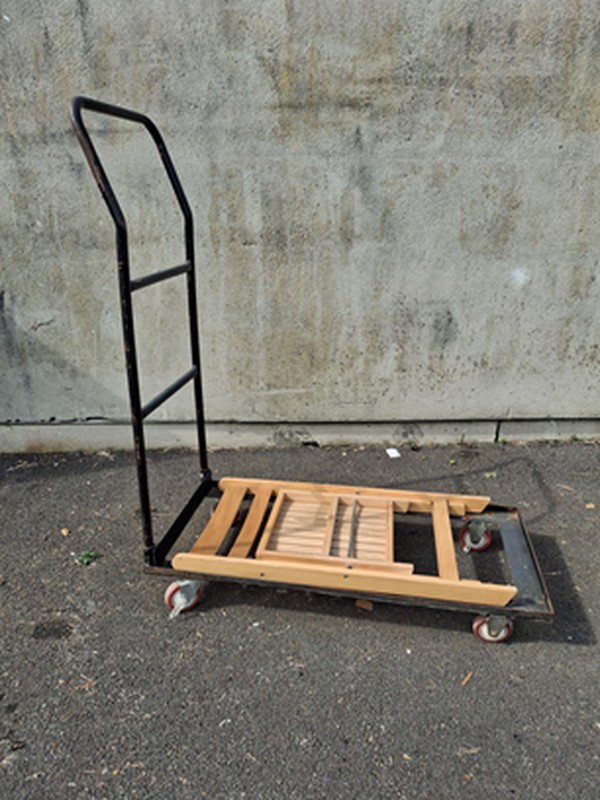 Secondhand Ex Hire Folding Chair Trolly for 40 Chairs For Sale