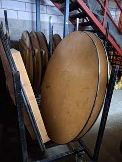 Secondhand Ex Hire 5ft Round Tables For Sale