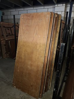 Plywood Trestle Table For Sale