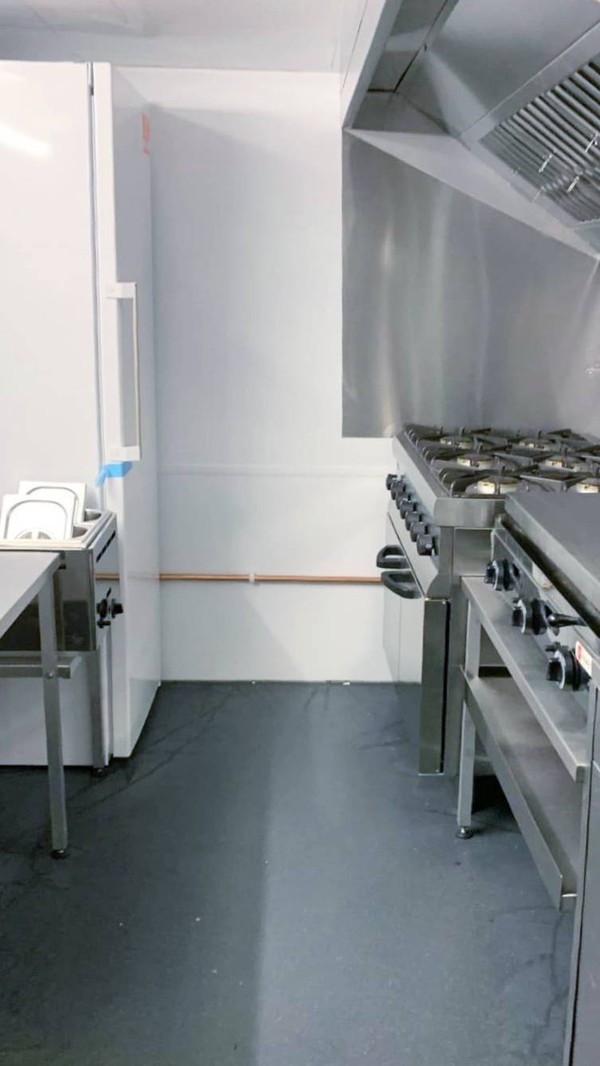 Catering van with wipe down walls