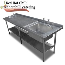 2.49m Stainless Steel Single Sink With Handwash