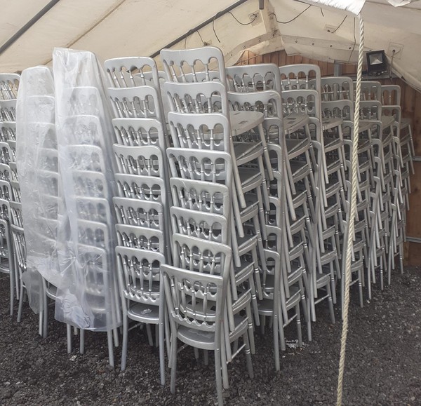 Secondhand Silver Wedding Chairs