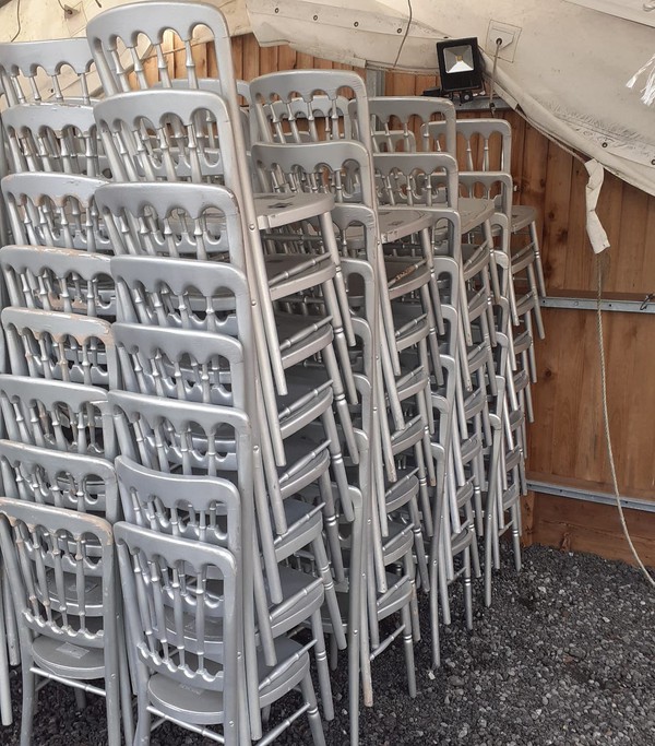 Silver Banqueting Chairs