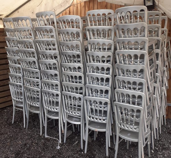 Used Silver Banqueting Chairs