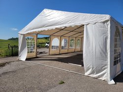 Secondhand Large 14x8m White PVC Marquee For Sale