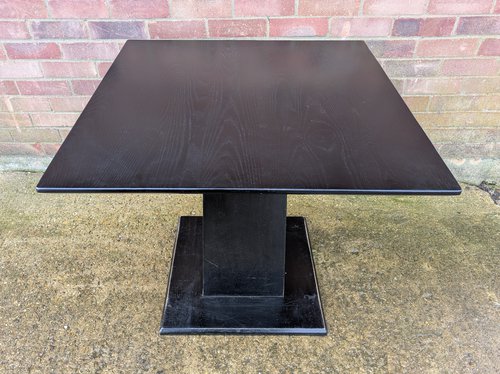 7x Black Square Dining Tables 7x Black Square Dining Tables